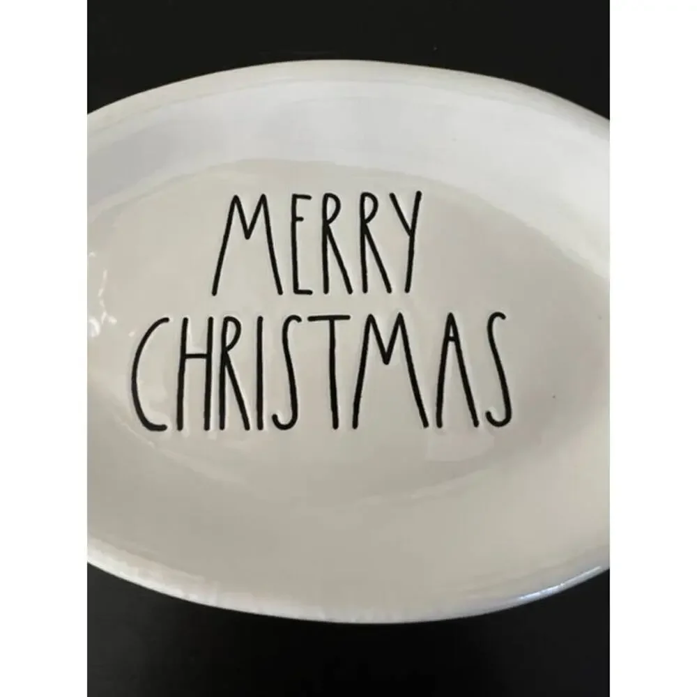 Rae Dunn 2016 Vintage OG Christmas Ovals Set of 4 - Picture 6 of 8